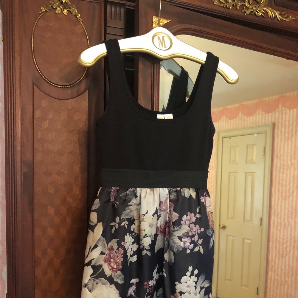 Floral and black dress